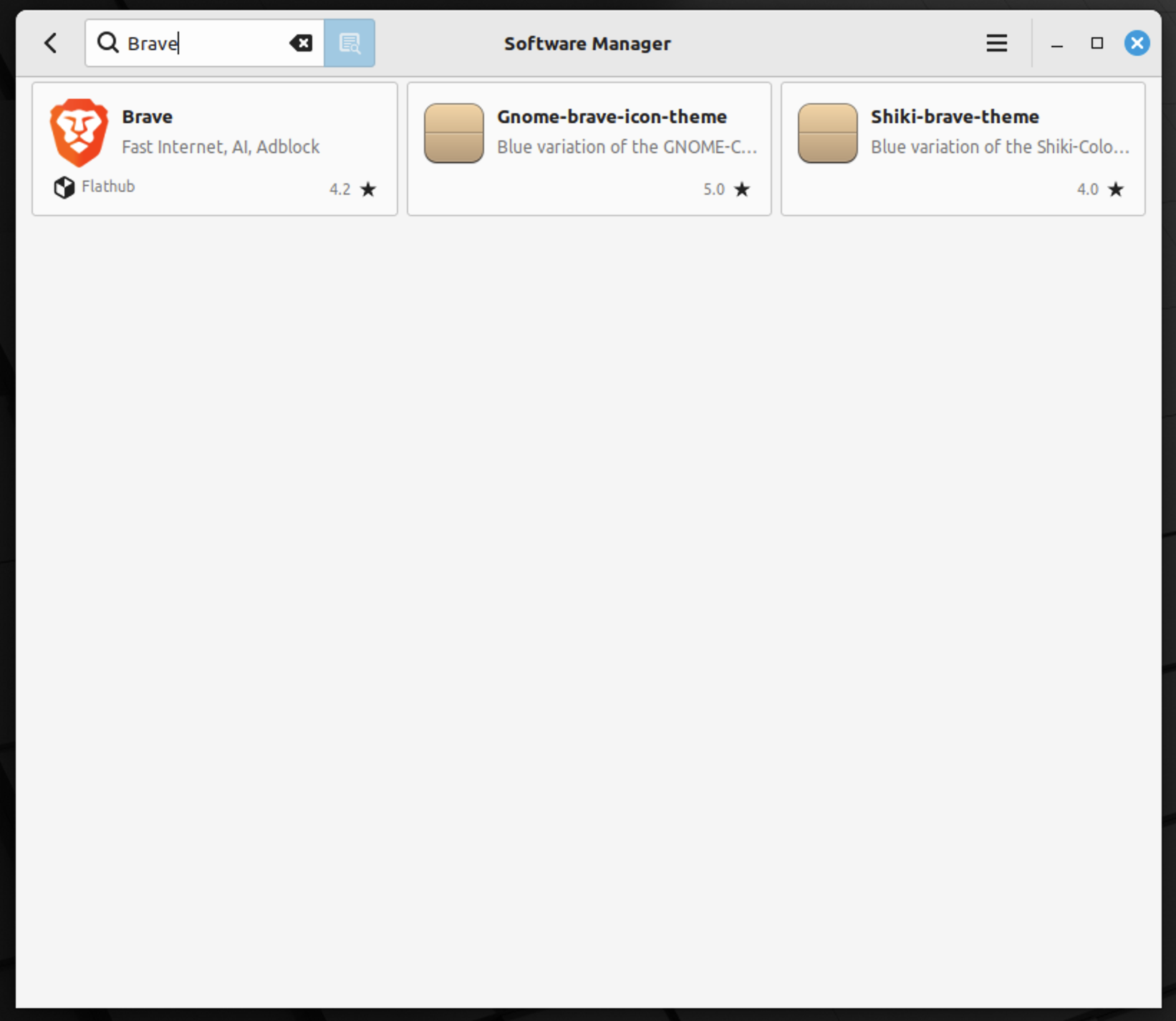 Software Manager search