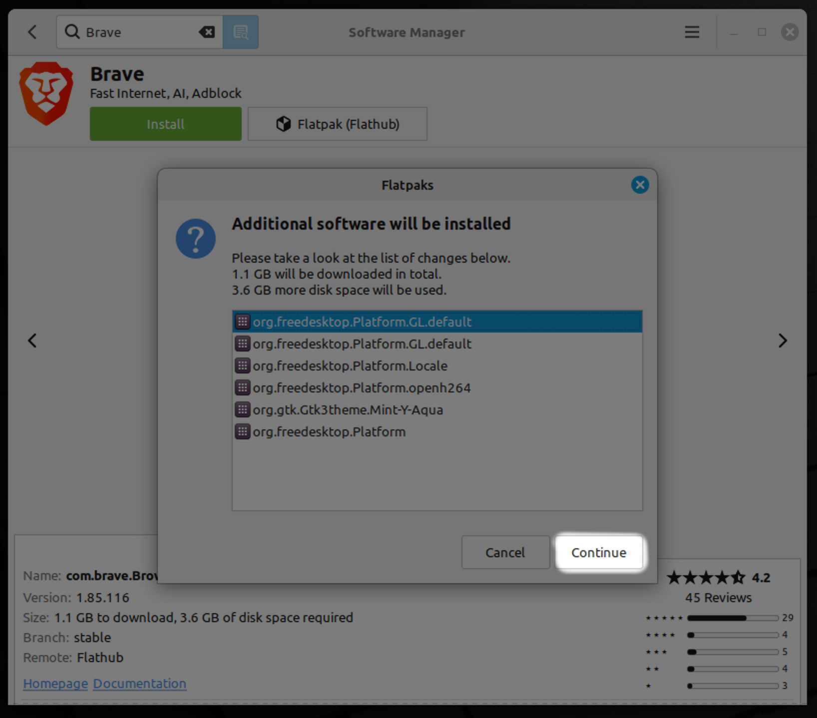 Accept software dependencies